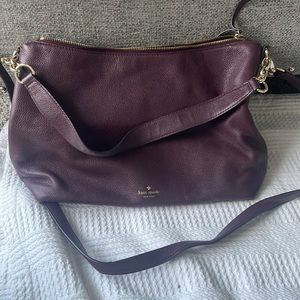 Kate Spade purple leather shoulder bag